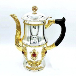 Чайник для теплоти латунний з фраг. Позолотою арт. 2.7.1197лф