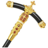 Жезл архієрейський латунний у позолоті з прикрасами арт. BG0612LPE Жезл архієрейський латунний у позолоті з прикрасами арт. BG0612LPE