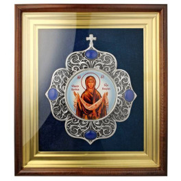 Ікона в дерев'яній рамці покров Пресвятої Богородиці  арт. 2.14.0103л-1