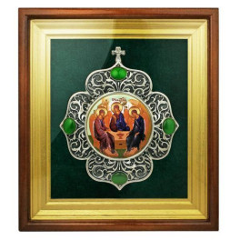 Ікона в дерев'яній рамці Троїцас  арт. 2.14.0103л-2