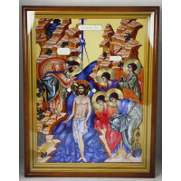 Ікона латунна в позолоті "Богоявление господнє" арт. 2.14.0200лп-0169