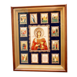 Ікона настінна латунна Свята великомучениця Варвара  арт. 2.14.0143лп-84