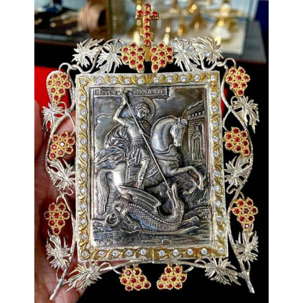 Ікона латунна Святий великомученик Георгій Побідоносець   арт. 2.72.0006л