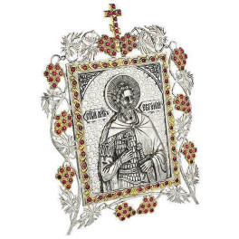 Ікона срібна Образ св великомученика Євгенія  арт. 2.72.0063