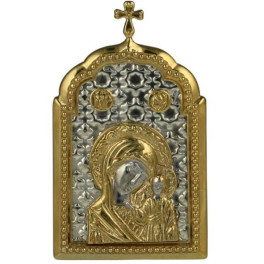 Ікона настільна срібна Образ Божої матері Казанської  арт. 2.76.0204