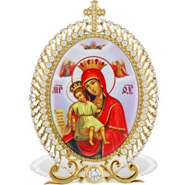 Ікона настільна срібна Образ Божої Матері Гідність є  арт. 2.78.0214