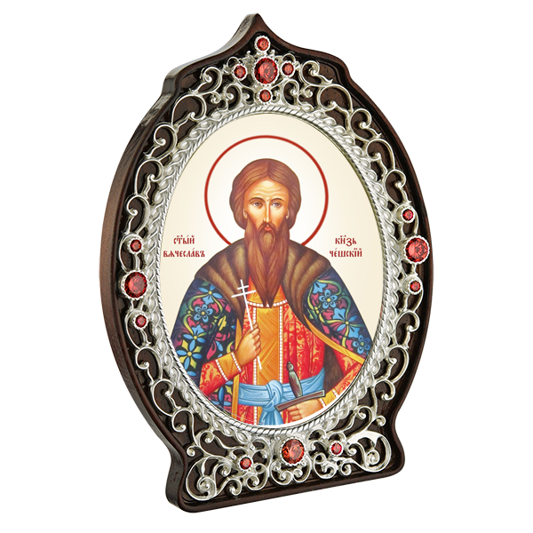 Ікона латунна Св Благовірний Князь В'ячеслав Чеський   арт. 2.78.0980лп