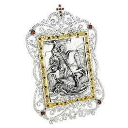 Ікона срібна Образ Георгія Побідоносця  арт. 2.71.0006