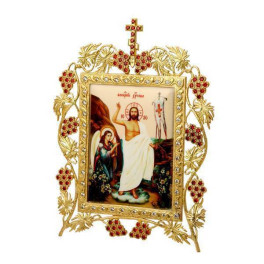 Ікона настільна латунна Воскресіння Христово  арт. 2.72.0045лж-2