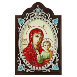 Ікона срібна Образ Богородиці Казанська  арт. 2.78.0604