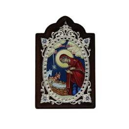 Ікона латунна Різдво Христове арт. 2.78.0694лп