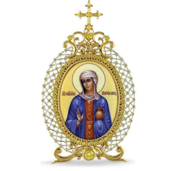 Ікона срібна настільна зі Святої Марії Магдалини  арт. 2.78.0001