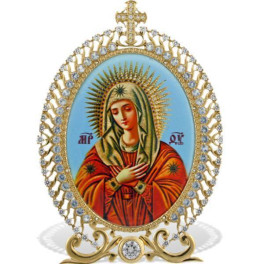 Ікона настільна срібна Образ Богородиці Розчулення  арт. 2.78.0222