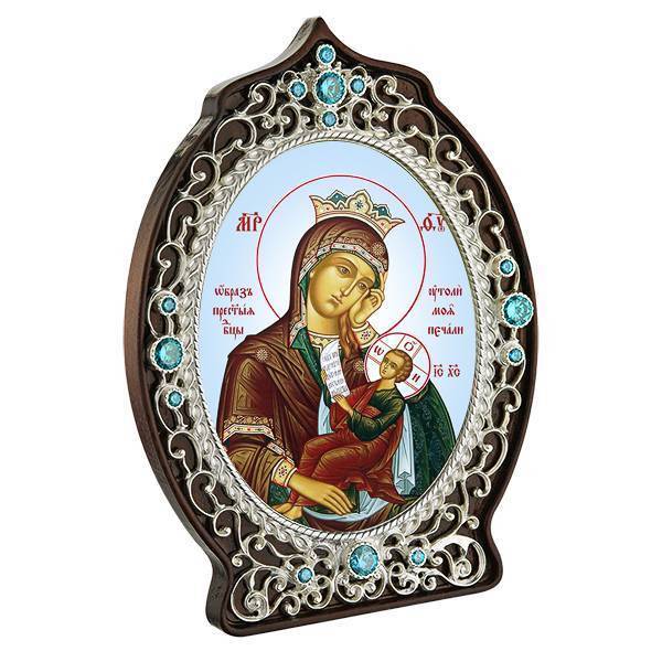 Ікона латунна Божій Матері Утамуй мої печалі  арт. 2.78.0981л