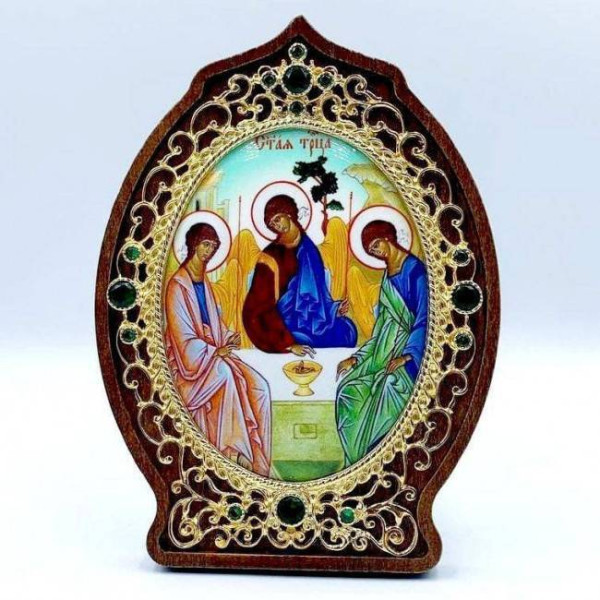 Ікона латунна Трійця в позолоті арт. 2.78.0912лп