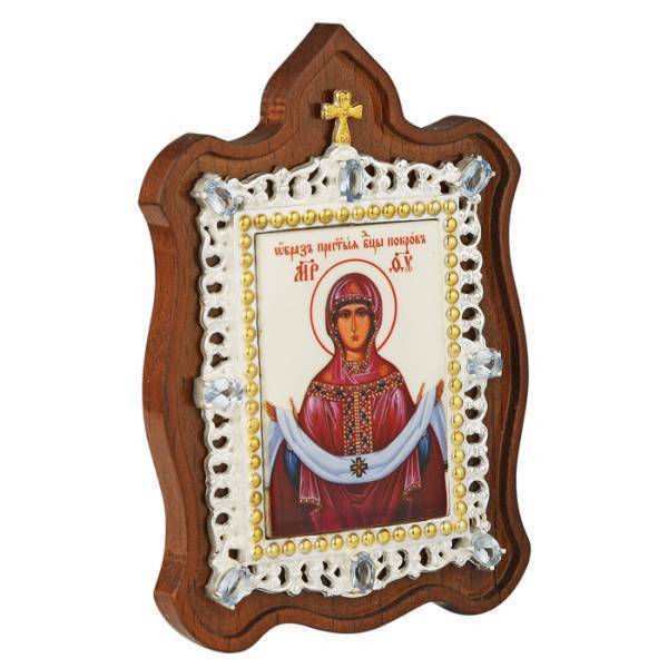 Ікона латунна покров Пресвятої Богородиці  арт. 2.78.01358л