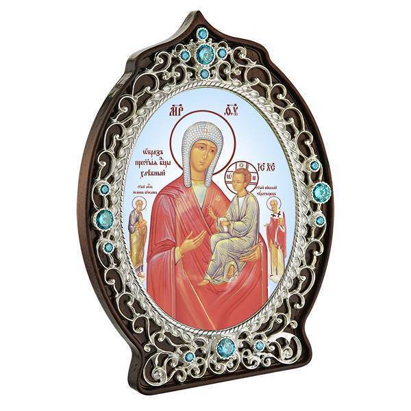 Ікона латунна Образ Богородиці Хлібна  арт. 2.78.0943л