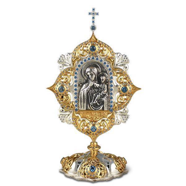 Ікона настільна срібна Образ Божої Матері Відрада  арт. 2.75.0037