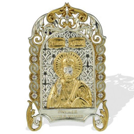 Ікона настільна срібна Образ святителя Миколи Чудотворця  арт. 2.76.0105