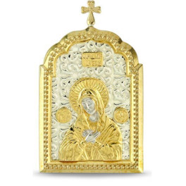Ікона настільна срібна Образ Божої матері Розчулення  арт. 2.76.0222