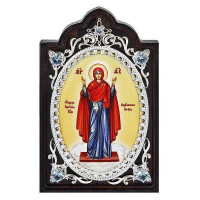 Ікона срібна на дереві Божої Матері Непорушна стіна  арт. 2.78.0676