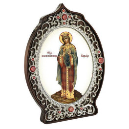Ікона латунна Свята великомучениця Варвара  арт. 2.78.0984л