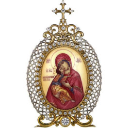 Ікона настільна срібна Божій матері Володимирській  арт. 2.78.0025