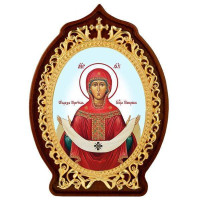 Ікона настільна латунна покров Пресвятої Богородиці арт. BGH02158LP
