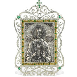 Ікона срібна настільна з образом святого великомученика Іоана Сочавського  арт. 2.71.0057