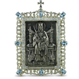 Ікона настільна срібна Образ Божої матері Державної  арт. 2.76.0329