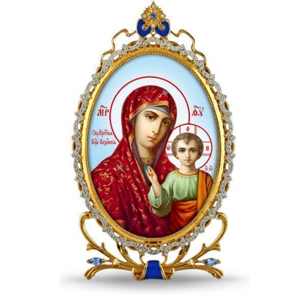 Ікона настільна срібна Образ Богородиці Казанської  арт. 2.78.0304