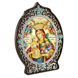 Ікона латунна Пресвята Богородиця Нев'янучий Цвіт  арт. 2.78.0975л