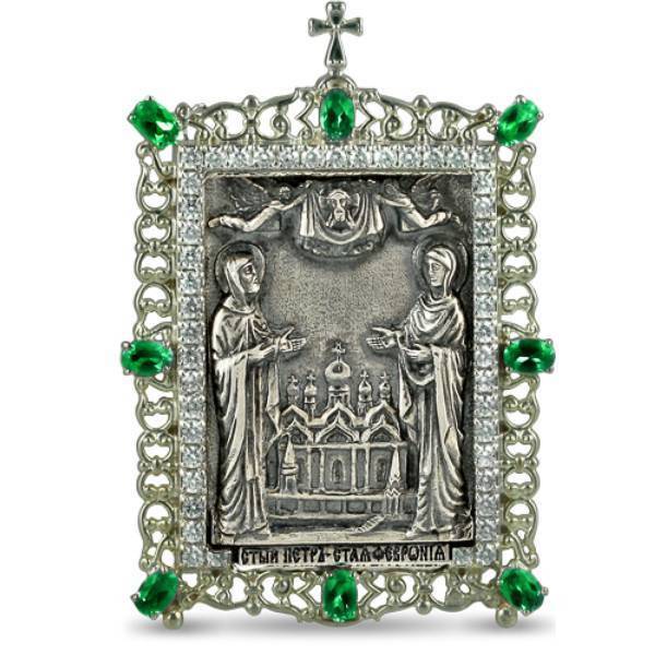 Ікона настільна срібна Образ Святих Петра і Февронії  арт. 2.76.0364