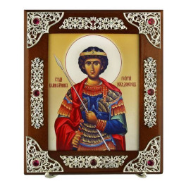 Ікона прикроватная срібна Великомученик Георгій Побідоносець  арт. 2.77.0141
