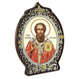 Ікона латунна Св Григорій Богослов  арт. 2.78.0937л