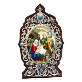 Ікона латунна "Різдво Христово" арт. 2.78.01794л