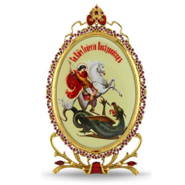 Ікона настільна срібна Образ Георгія Побідоносця  арт. 2.78.0306