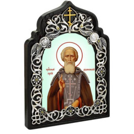 Ікона латунна Святий преподобний Сергій Радонежский  арт. 2.78.0815л