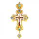 Хрест латунний у позолоті з деколью арт. 2.10.0410лп-2