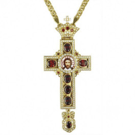 Хрест для священнослужителя латунний в позолоті з ланцюгом  арт. 2.10.0270лп-2^1лп