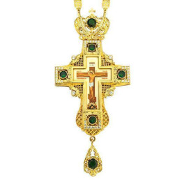 Хрест для священика латунний з ланцюгом  арт. 2.10.0035лп-2^39лп