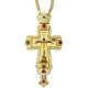 Хрест священнослужителя з латуні в позолоті з ланцюгом  арт. 2.10.0291лпф-2^1лп