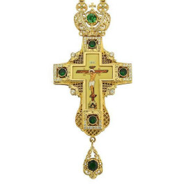 Хрест для священика латунний позолочений з ланцюгом  арт. 2.10.0035лп-2^49лп