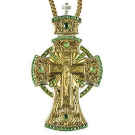 Хрест для священнослужителя срібний з позолотою і ланцюгом арт. 2.10.0004п^1