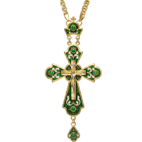 Хрест для священнослужителя з ланцюгом позолочений арт. BJ0145LPFE+1LP