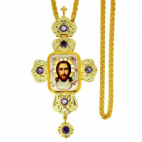 Хрест латунний з фрагментарною позолотай і ланцюгом арт. BJ0340LF-2+1LP Хрест латунний з фрагментарною позолотай і ланцюгом арт. BJ0340LF-2+1LP