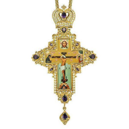 Хрест для священика латунний позолочений з ланцюгом  арт. 2.10.0078лп-2^1лп