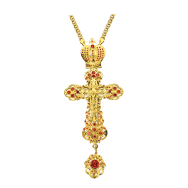 Хрест для священика латунний позолочений з ланцюгом  арт. 2.10.0006лп^1лп