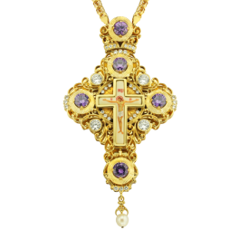 Хрест для священика латунний з ланцюгом  арт. 2.10.0053лп-2^1лп