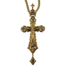 Хрест для священика позолочений з ланцюгом  арт. 2.10.0001п^1п